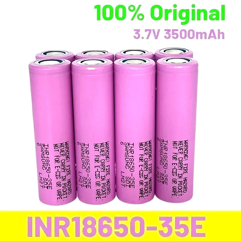 18650 lithium Ion battery 3.7V 3500mAh 25A Discharge INR18650 35E Rechargable Batteries Li-Ion cells for Screwdriver Flashlight