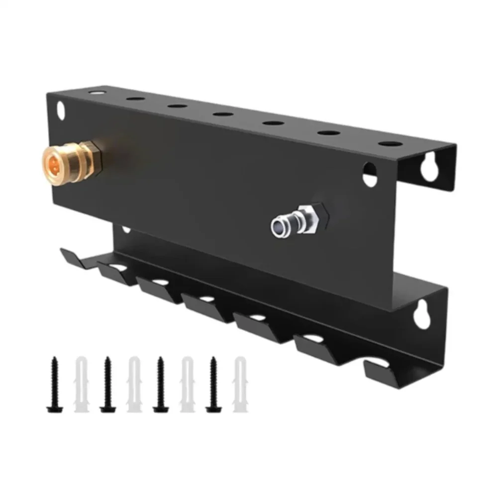 

Wall Mounted 14 Inch Pressure Washer Rack for Spray Nozzles and Extension Accessories Metal Storage Organizer with Hooks