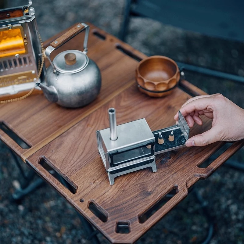 Mini Incense Burner 1.5 Portable Folding Camping Travel Fire Stove Outdoor Small Firewood Stove Tabletop Fire