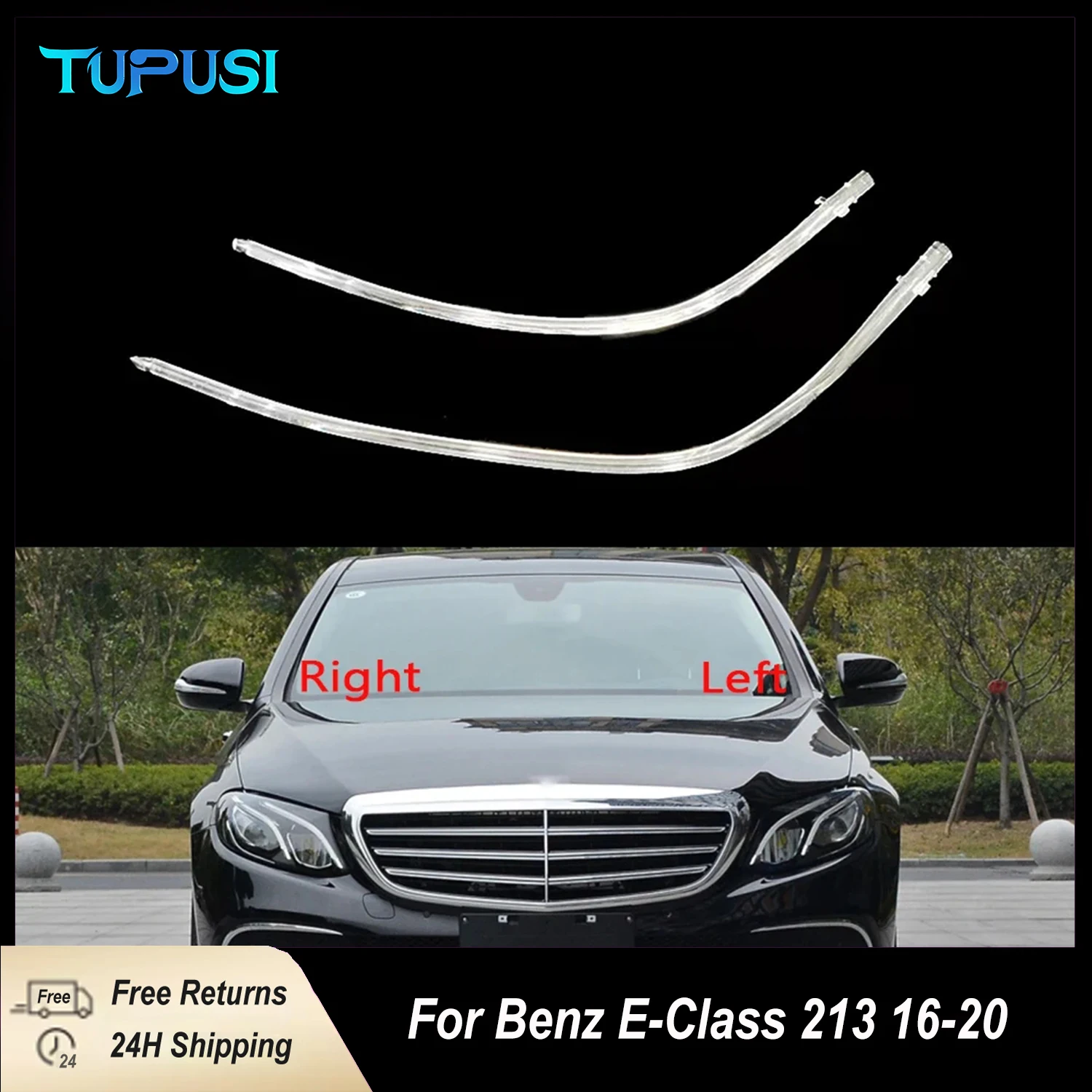 

LED DRL Headlight Light Guide Strip Daytime Running Light Tube Daily Car Head Lamp Emitting Tube For Benz E-Class W213 2016-2020