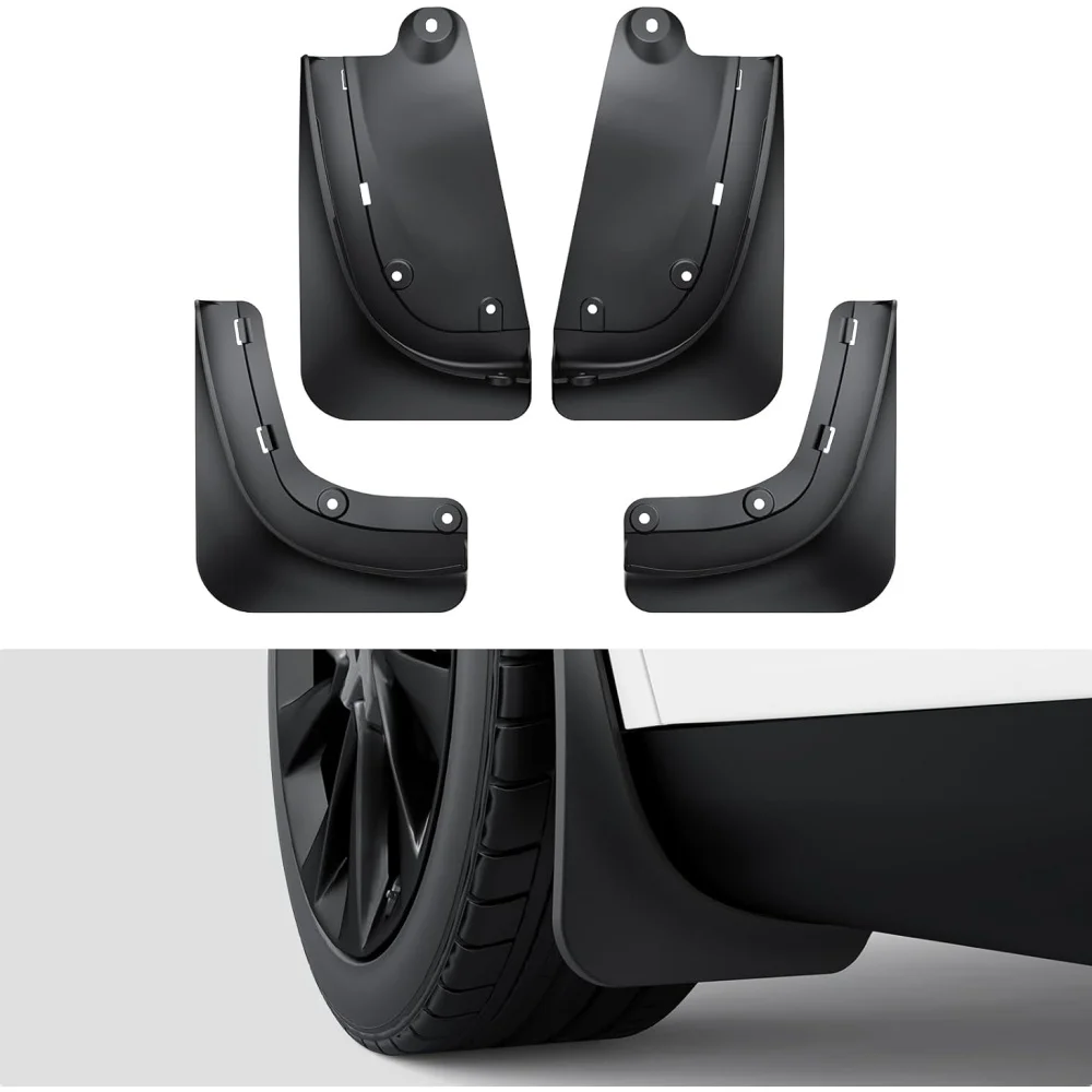 

For Tesla Model Y Juniper 2025 2026 Mud Flaps Splash Guards No Drilling No Tape All-Weather Mud Guard Tire Protector Mudflaps