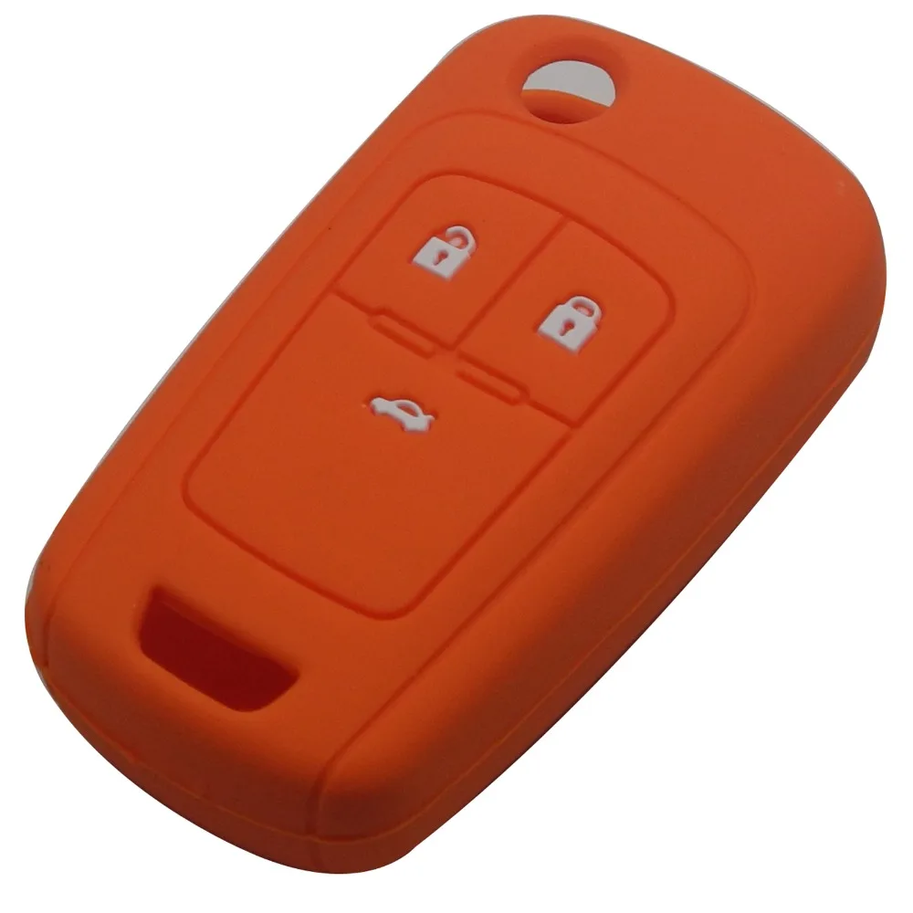 3 botones de goma silicona remoto funda llave coche para Chevrolet Cruze Holder
