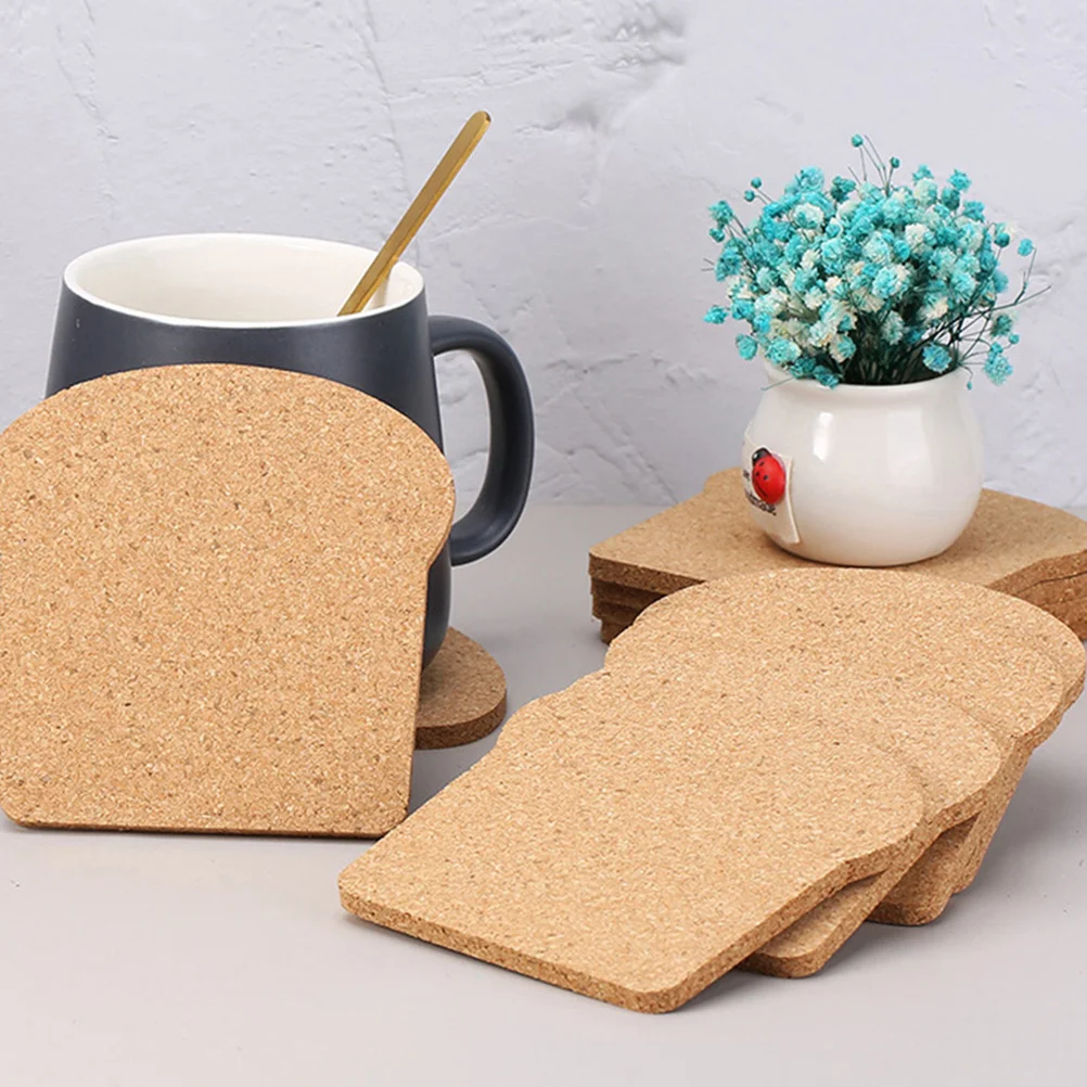 

6pcs Cup Coaster Thickened Coasters Cup Mat Cork Placement Teacup Coasters Teacup Heat Protection Table Decor Gifts