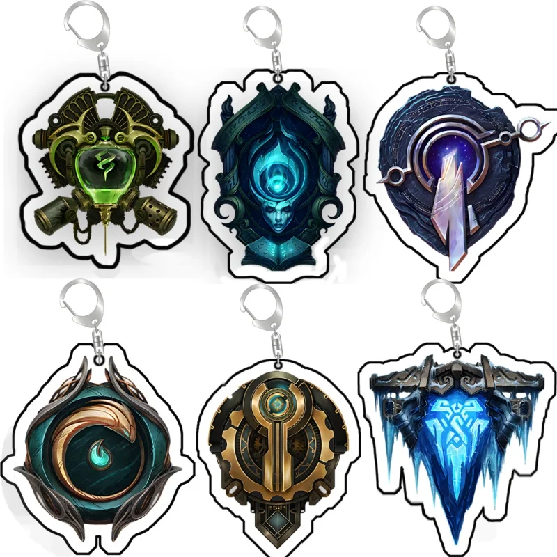 In stock Arcane League of Legends Jayce Viktor Anime Charm Acrylic Friends Pendant fans Jewelry Bag Keychain Key Ring Toy Gift