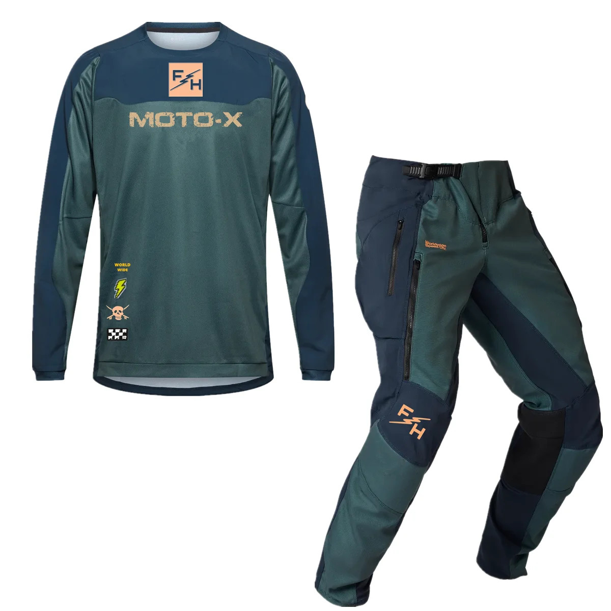 2027 FH Ranger Enduro Offroad Motocross-Ausrüstungsset Dirt Bike Combo Motorrad MX Trikot und Hose – Detail 7