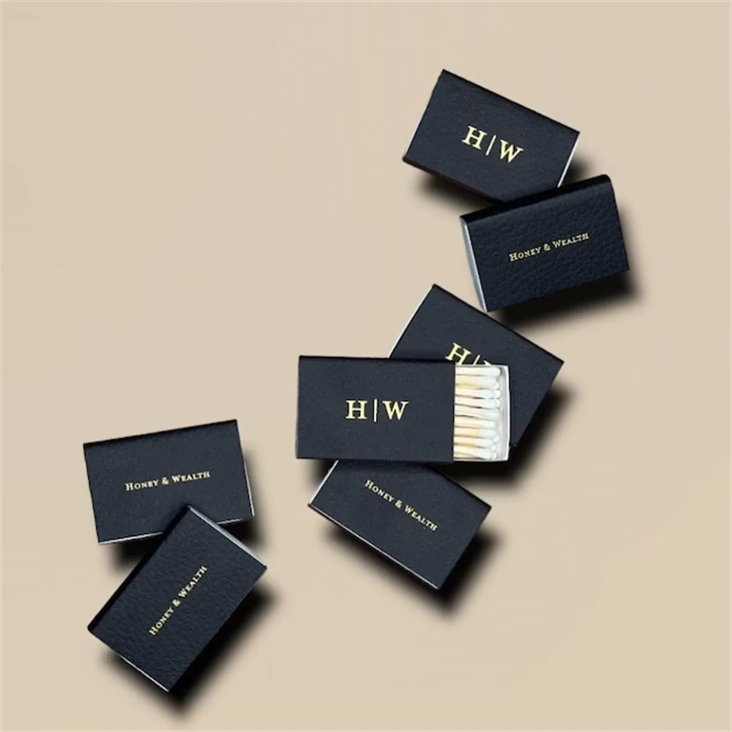 Initial Monogram Personalized Classic Match Boxes - Favors, Party Favors, Custom Foil Stamped Matches, Wedding Favor