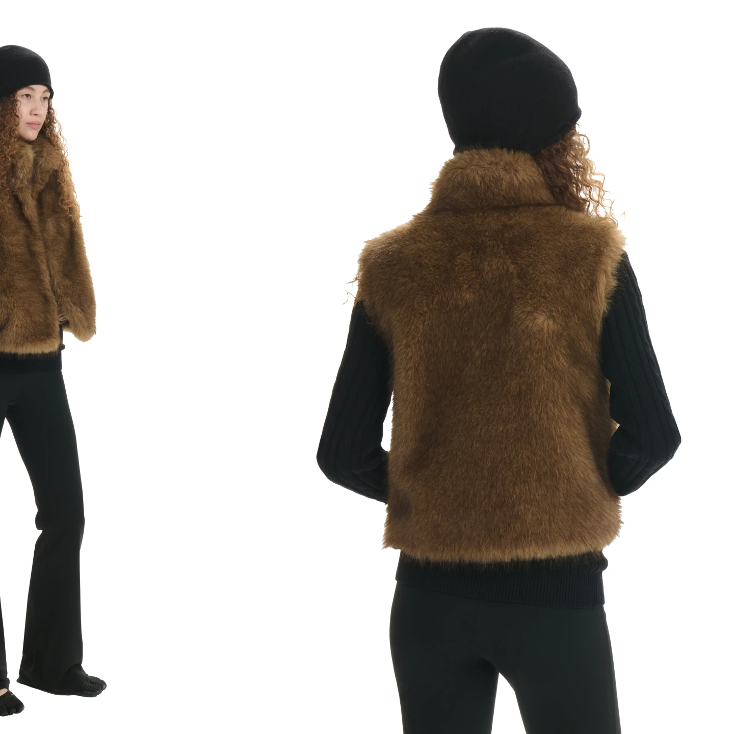 Short Eco Fur Women's Vest