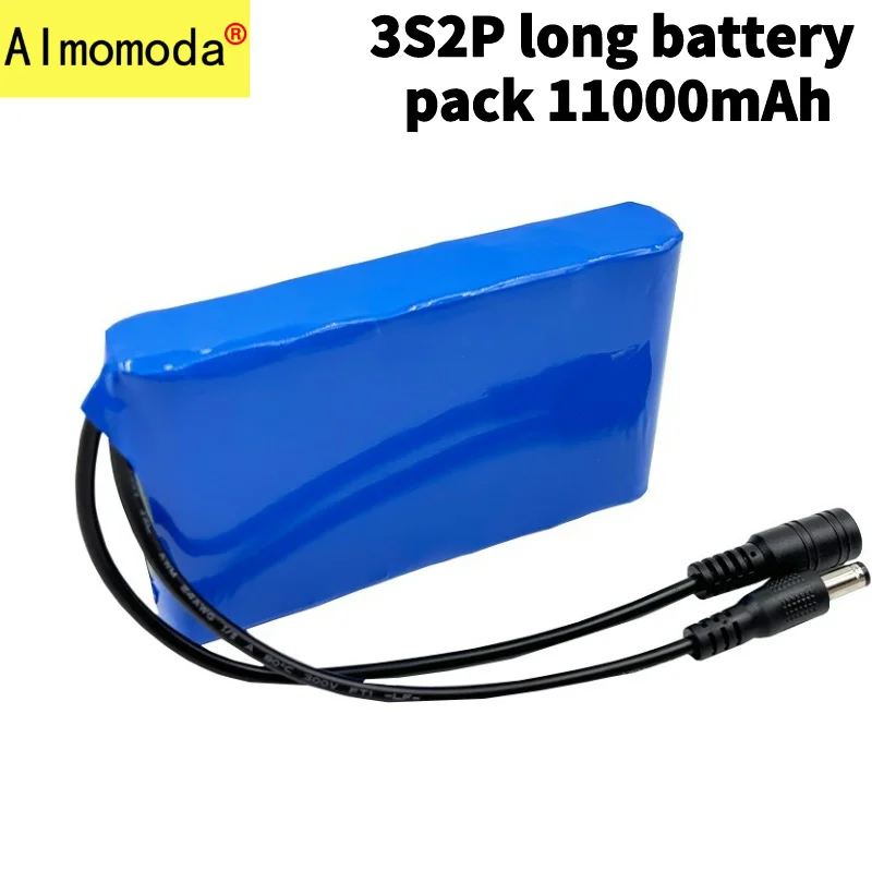 24V 3S2P 11000mAh lithium battery pack with a large capacity of 25.2V, suitable for audio lights motor stalls charging batteries