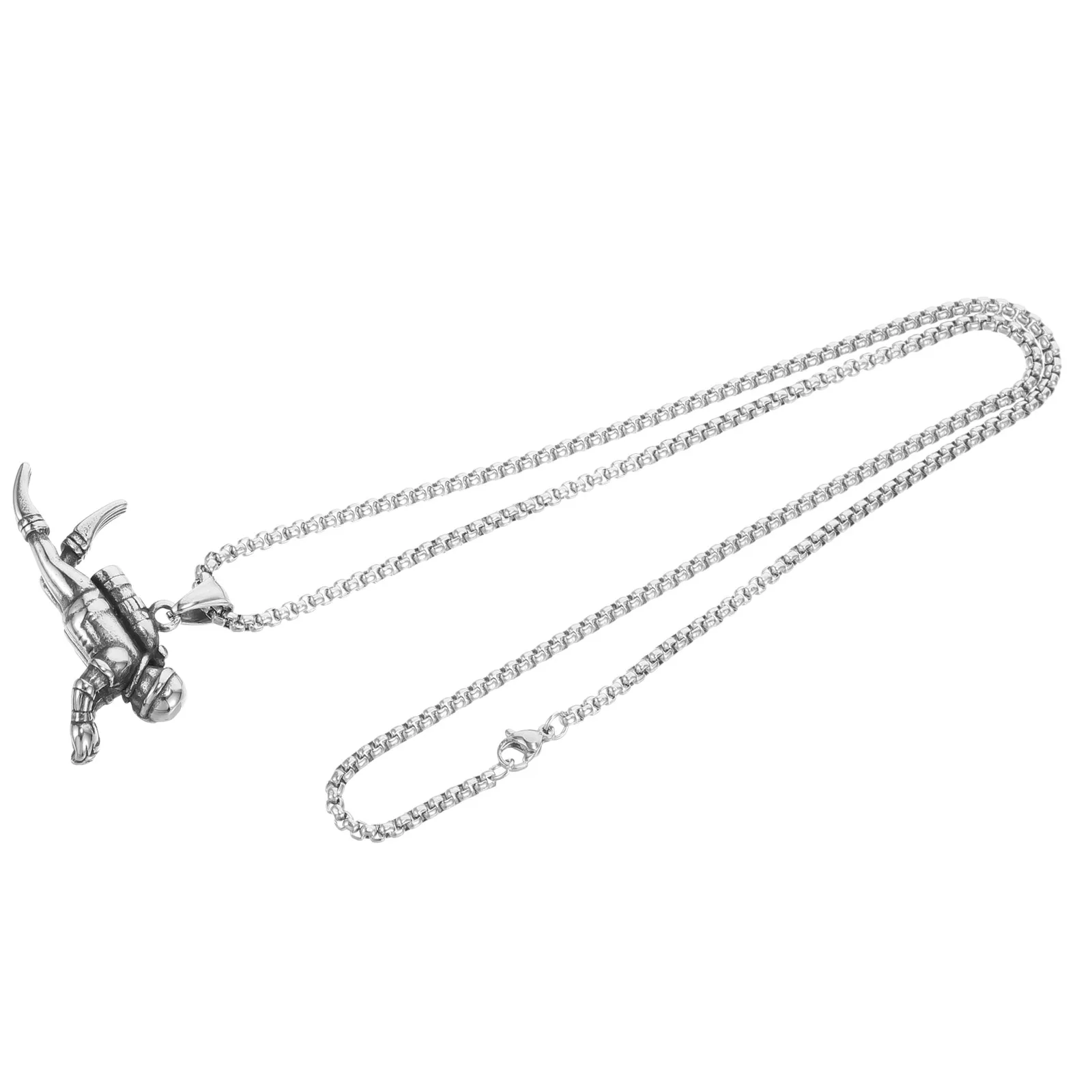 

Diver Necklace Decorative Sweater Sports Pendant Titanium Steel Long Necklaces For Men Women Gifts