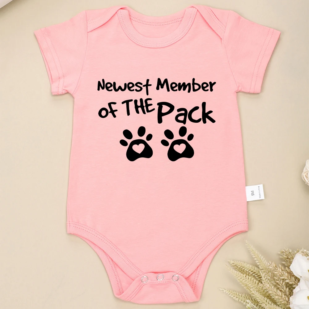 Neueste Mitglied der Packung Baby kleidung Schwangerschaft Ankündigung feines Geschenk Baumwolle Neugeborenen Stram pler beliebte neue Bodysuit