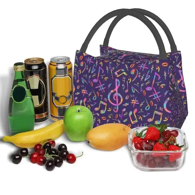 The Art Of Music Bolsas de almuerzo para hombres y mujeres, lonchera con aislamiento térmico más fresco para el trabajo, picnic o bolsa de almuerzo de viaje