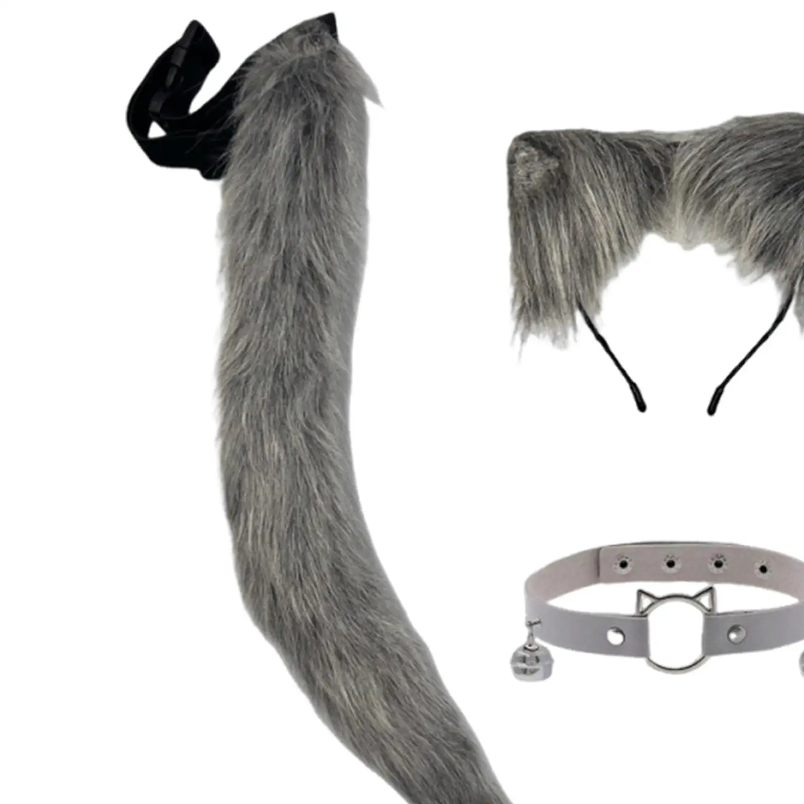 3 copricapo con orecchie e coda di gatto per spettacoli teatrali, vestire il compleanno