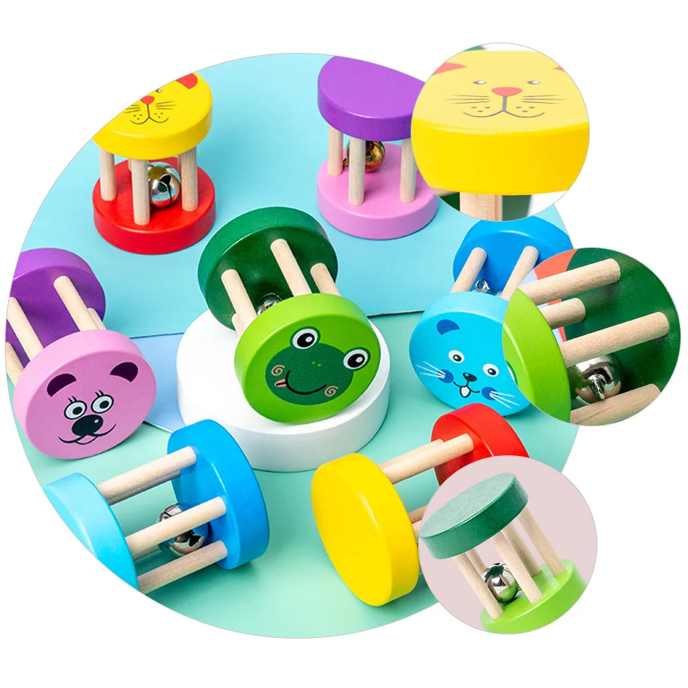 2 szt. Dzwoneczki do rąk dla dzieci, zabawne grzechotki, kolorowe, edukacyjne, bezpieczne, nietoksyczne, przyciągające uwagę, stymulujące wyobraźnię.