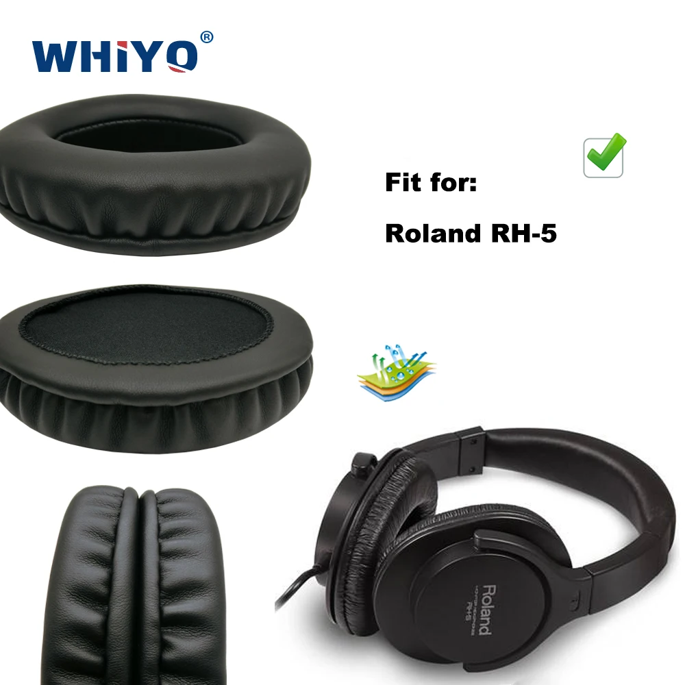 

Replacement Ear Pads for Roland RH-5 Headset Parts Leather Cushion Velvet Earmuff Earphone Sleeve Cover
