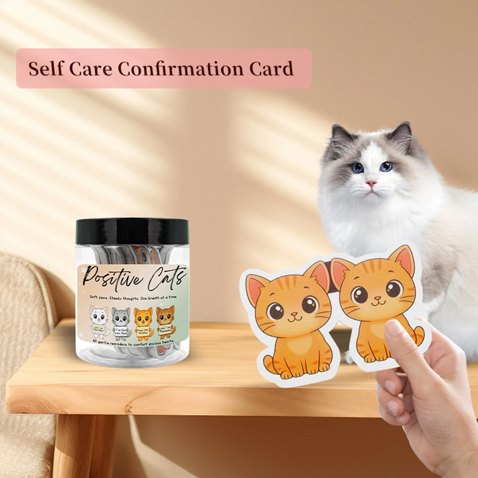 1 Box Affirmation Cards Creative Positive Encouragement Card for Anxiety Relief Stress Management Mental Wellness Gift