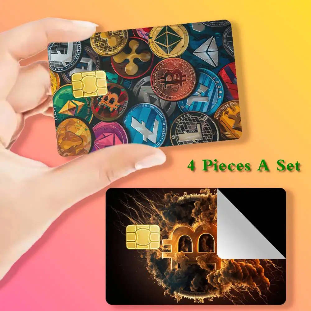 

B-Bitcoin Fashion Card Stickers Cover Film Sticker for Debit Credit Bank Card Waterproof