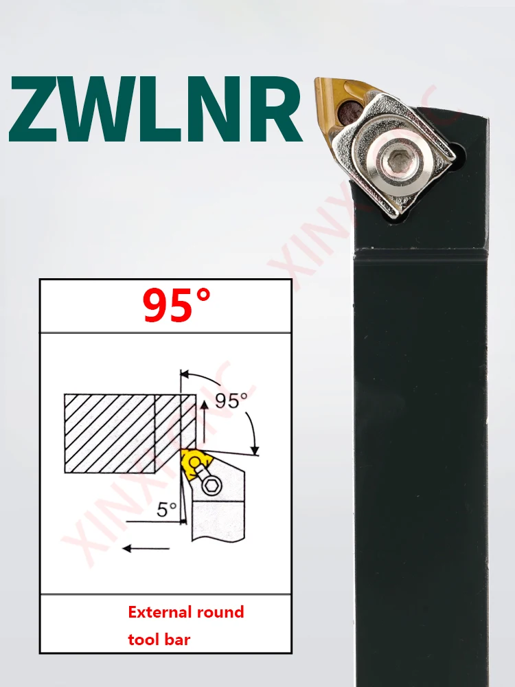 

95 degrees CNC tool bar external turning tool bar EWLNR2020K08 ZWLNR2525M08 peach blade