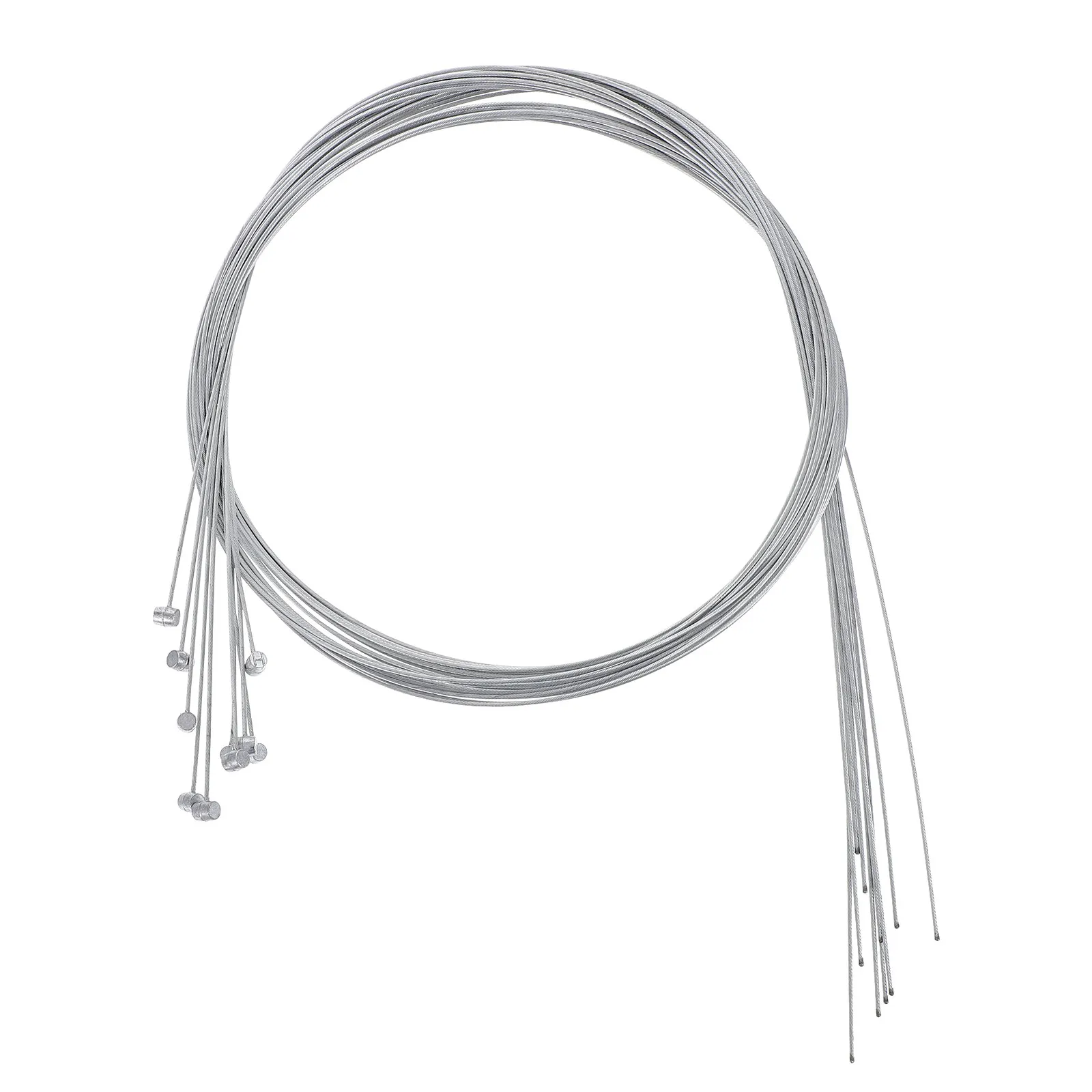 10Pcs 175Cm Steel Inner Brake Cable Core Silver Color Cuttable Length for Mountain Bike Road Bike Urban Bicycle
