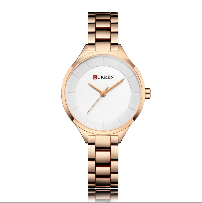 Niche Design for 2024 Hot Selling Waterproof Quartz Steel Strip Watch Korean Casual Women's Watch Ordinary Glass Mirror Material
