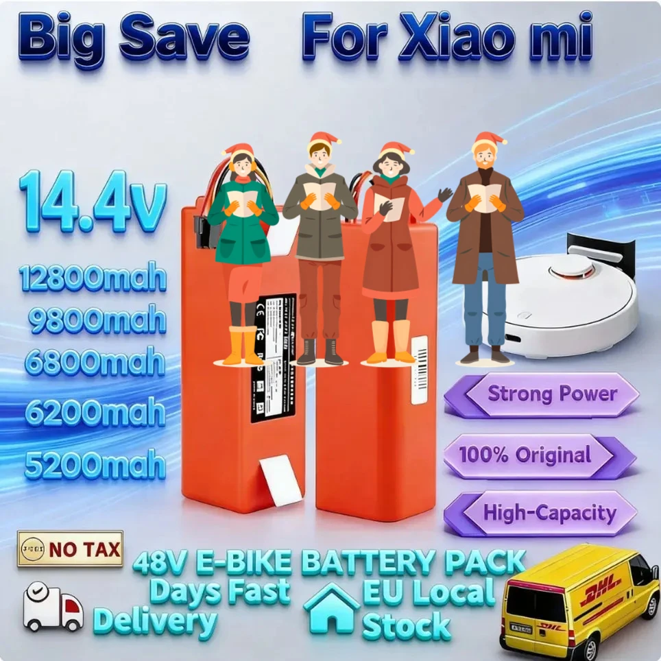 

Аккумулятор 14.4V BRR-2P4S-5200S для робота-пылесоса Xiaomi Roborock S55 S60 S65 S50 S51 S5 1S 1ST MAX S6, запчасть