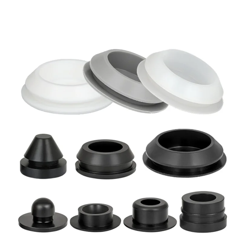 400pcs 9mm White Silicone Plug Rubber Stopper T-plug Soft Match High Elasticity Cap Cover