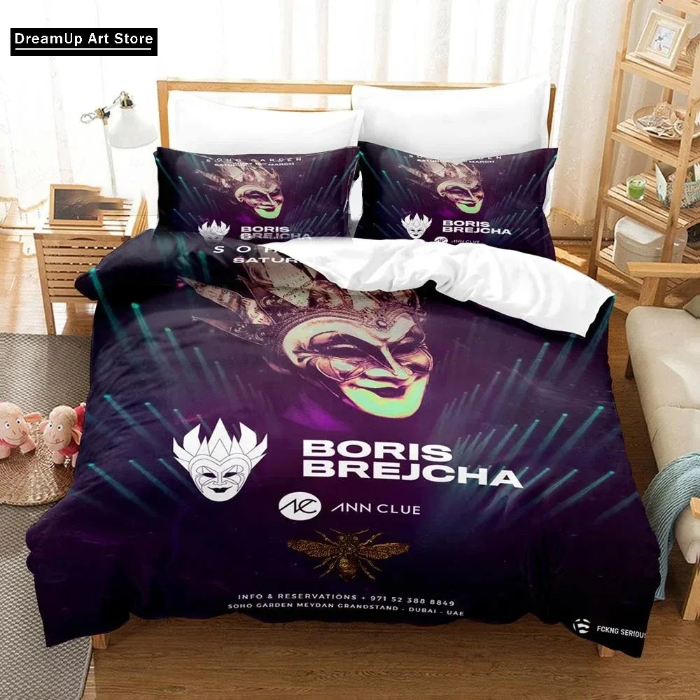 3D Printed Boris Brejcha Bedding Set Cute Quilt Cover Bed Cover With Pillowcase Twin Single Queen King Size Boys Adult Home