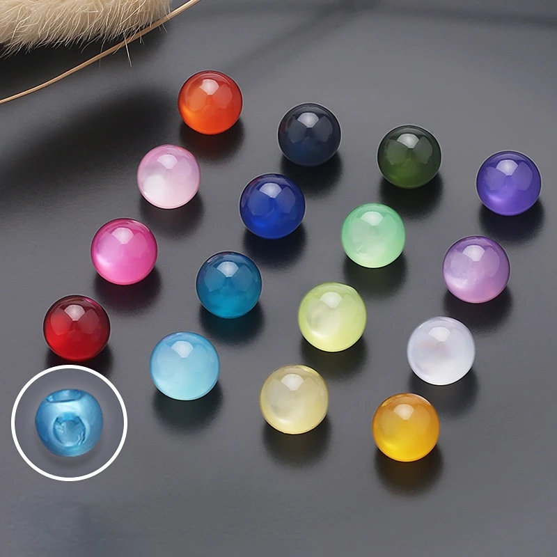 10PC Retro Pearl Buttons Mushroom Imitation Jade Bead Buttons for DIY Cheongsam Clothing Dress Garment Sewing Crafts Accessories