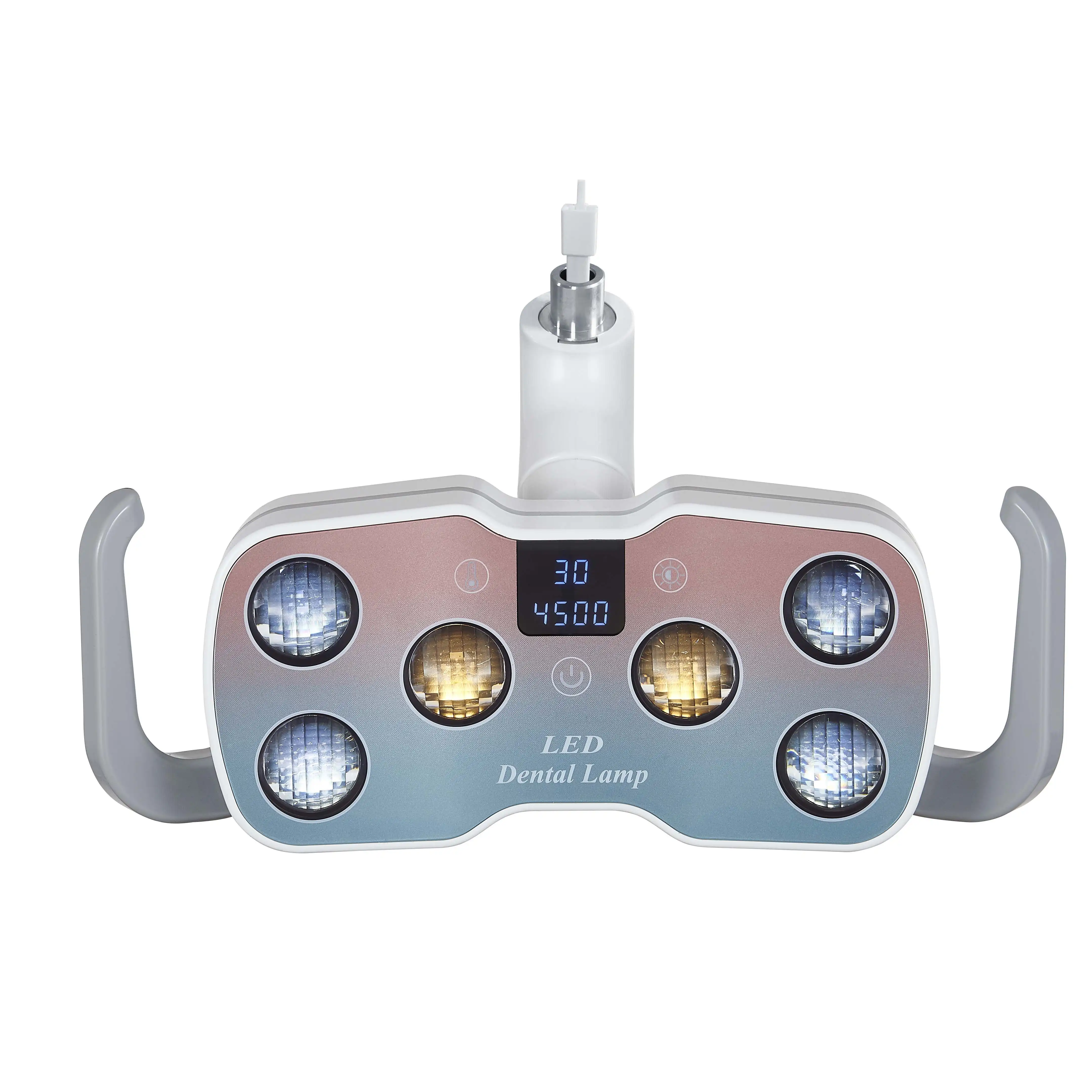 Dual-Color Adjustable Brightness LED Dental Chair Light with 6 Bulbs Plastic Material for Hospitals and Clinics