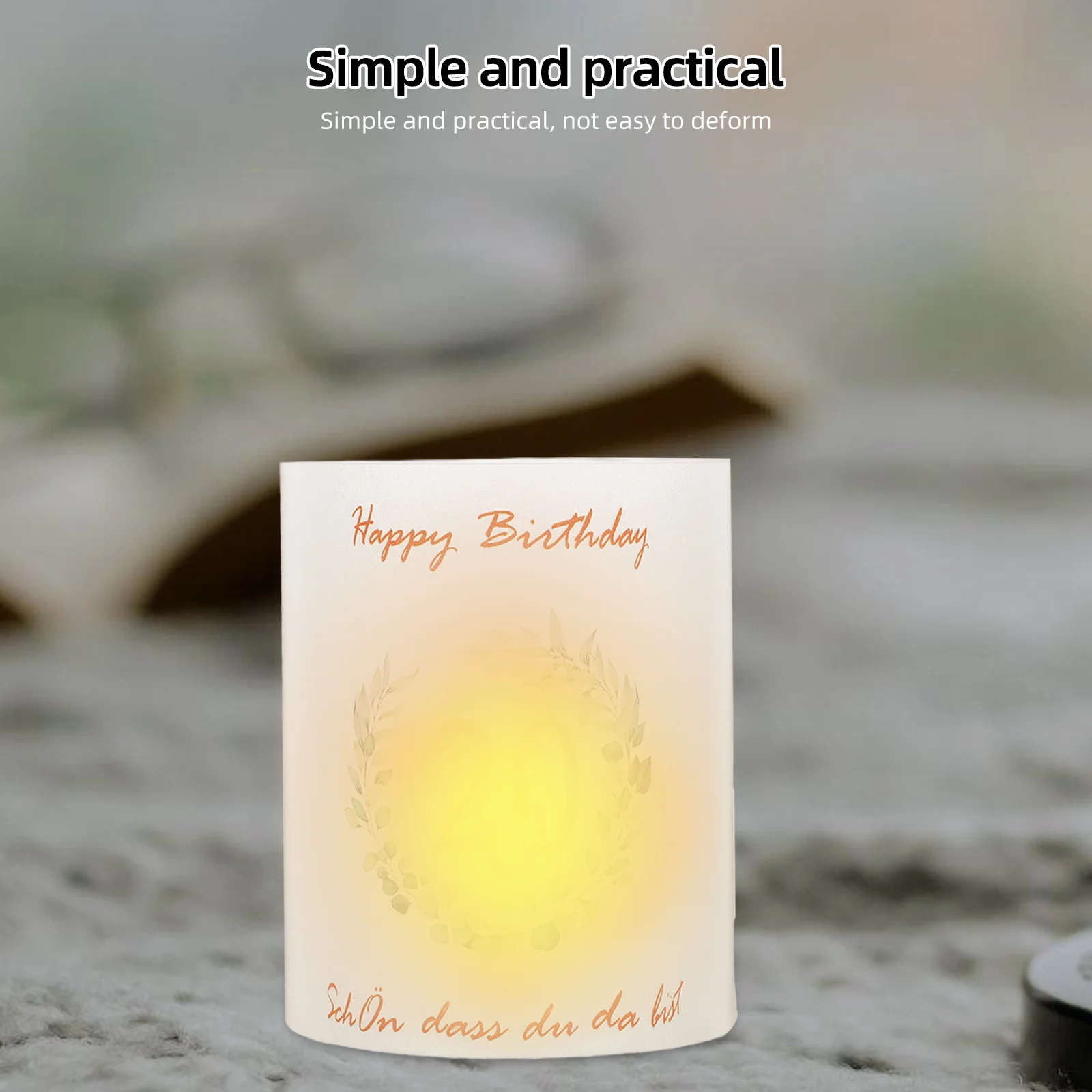 

8Pcs PVC Birthday Covers Plastic Cylinder Shades Windproof Protectors for Party Decoration Plastic Cylinder Cover