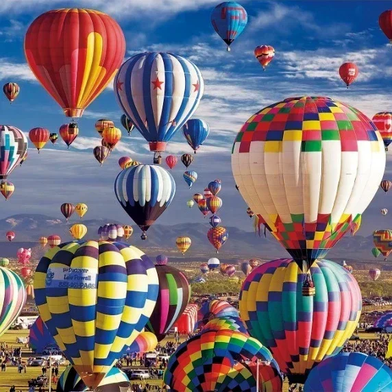 70*50cm Adult Puzzle 1000 Pieces Paper Jigsaw Puzzles Hot Air Balloon II Famous Painting Series Learning Education Craft Toys