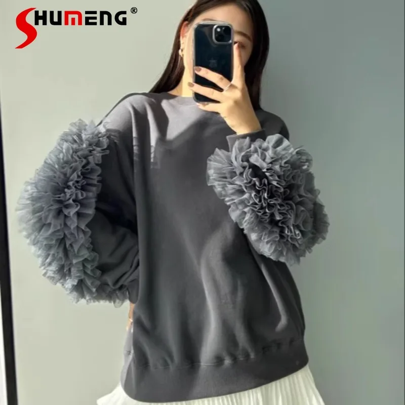 

2024 Autumn And Winter New Japanese Cute Sweet Style Versatile Fashion Sweatshirt Pullovers Long Sleeves Kawaii O-neck Sudaderas