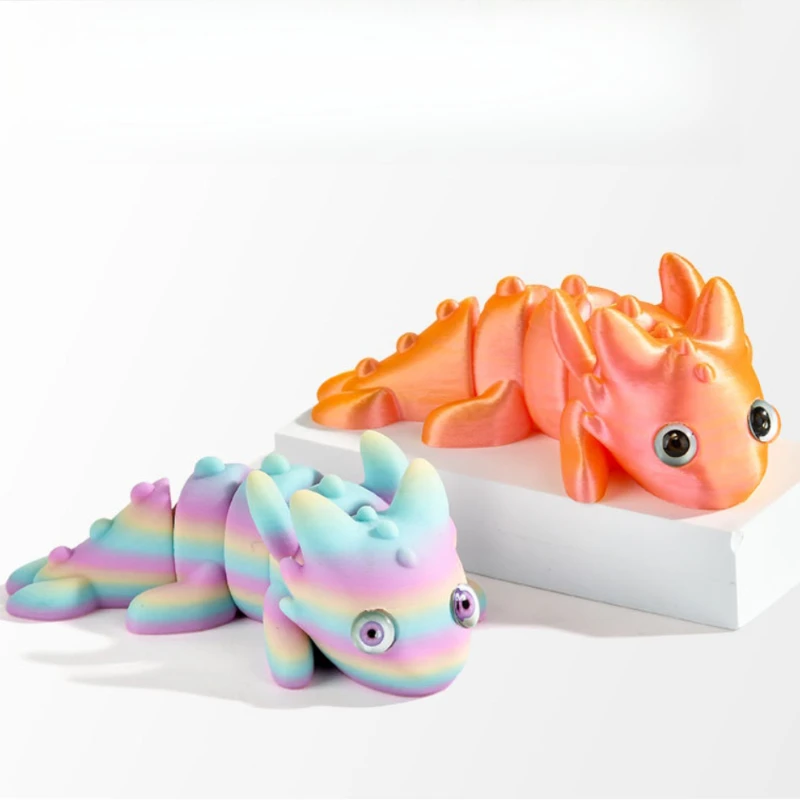 ثلاثية الأبعاد الطباعة السمندر أرقام متعددة المفاصل المنقولة محاكاة الحيوان للمنزل سطح المكتب زخرفة الاطفال هدية المشهد الديكور