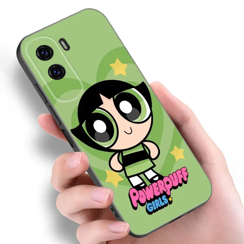 P-Powerpuff Girls Black Phone Case For Honor 70 90 200 Magic 4 5 6 Lite X5 X6A Plus X6S X7A X8A X8B X6 X7 X8 X9 4G X9A X9B 5G