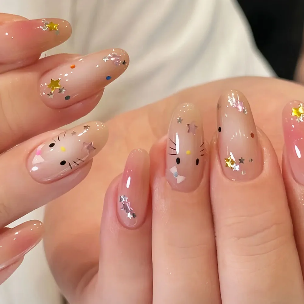 ﻿ 1 قطعة 5D مرحبا كيتي الوجه مسمار الشارات لطيف الكرتون الوردي القوس هريرة القط الكم ملصقات الأظافر DIY بها بنفسك الحلو مانيكير خط المتزلجون