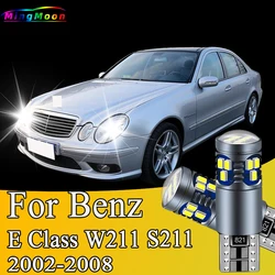 2Pcs T10 Car LED License Plate Lamp Car Parking Lights For Mercedes Benz E Class W211 S211 E270 E300 E320 E350 E500 2002-2008