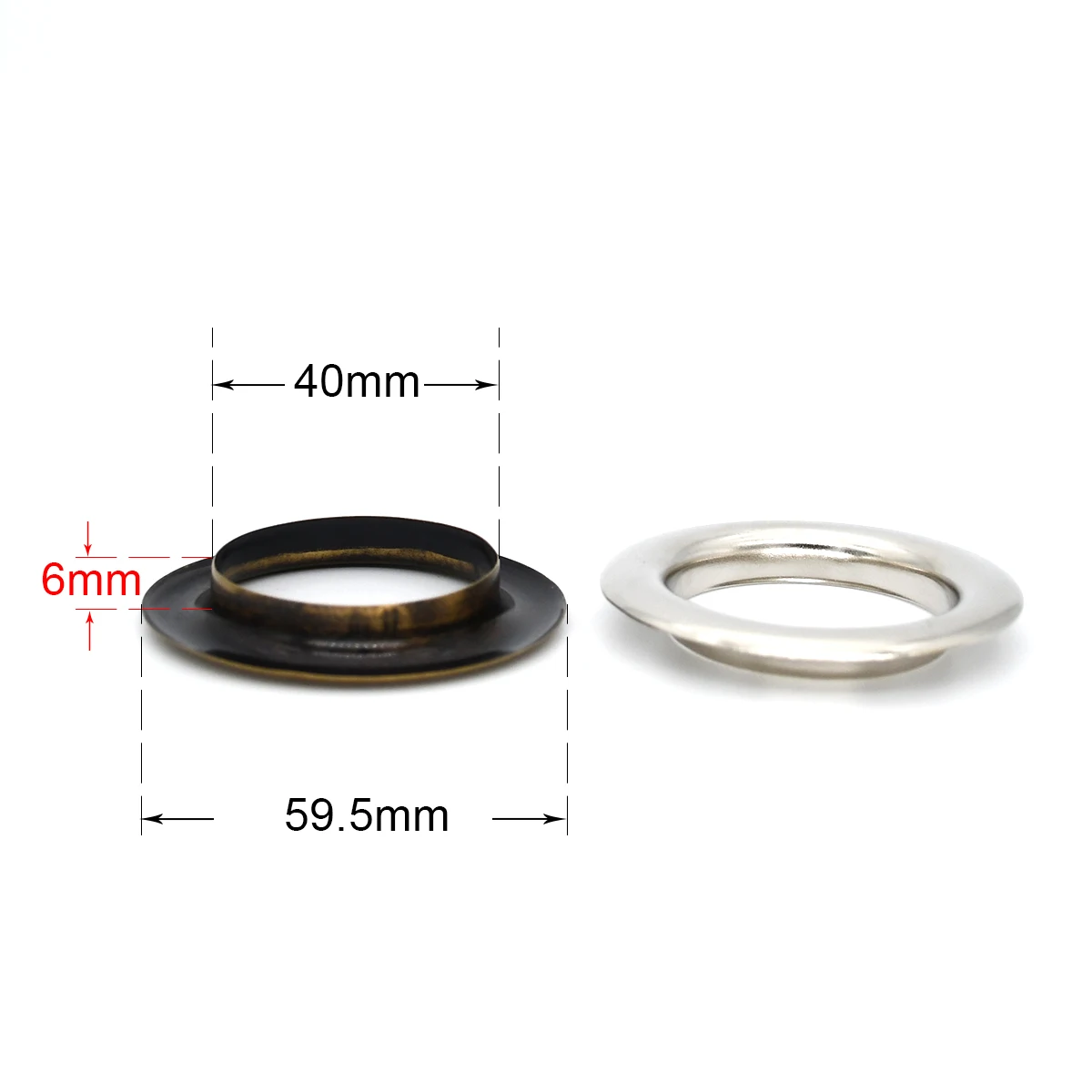 10sets 40mm Brass Eyelet with Washer Leather Craft Repair Grommet Round Eye Rings For drapery flysheet rain tarp