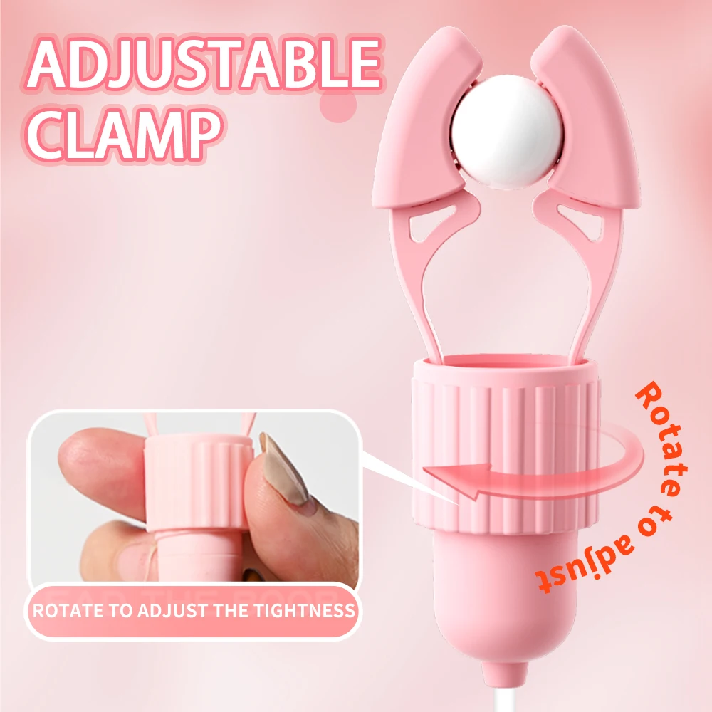 Nipple Vibrator Vibrating Clamps Clitoral Clip Breast Massage Clitoral Stimulation Masturbator Female Sex Toy for Women Adult18+