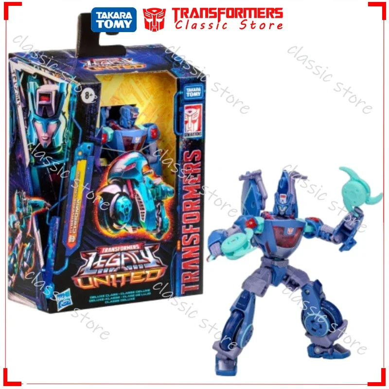 In magazzino Classic Takara Tomy Transformers Toys Legacy United Deluxe Class Chromia Cybertron Autobots Action Figures da collezione