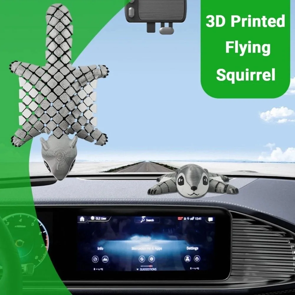 

Забавная летающая белка, напечатанная на 3D-принтере, с подвижными суставами, имитация животного, симпатичная 3D-модель животного ручной работы