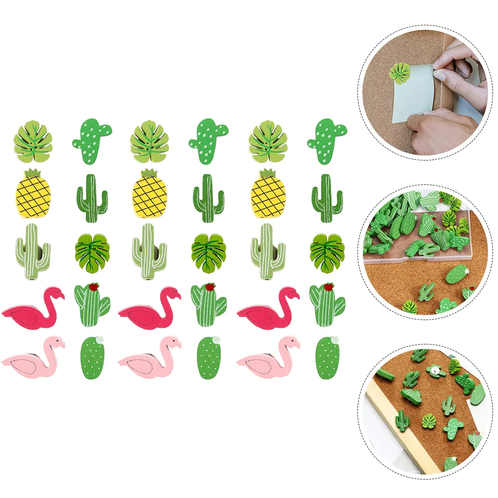 40 Pcs Cactus Pushpin Cork Board Bulletin Pins Decorative For Cute Thumbtacks Wood Photo Wall