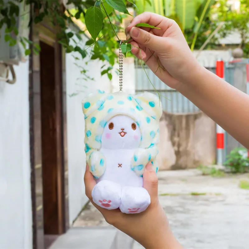 Marumofubiyori Niedźwiedź Pluszowy brelok do kluczy Wypchane zwierzę Śliczny brelok do kluczy Kawaii Breloczek do kluczy 15 cm Zabawki dla dzieci dla dziewczynek Prezent urodzinowy dla dzieci