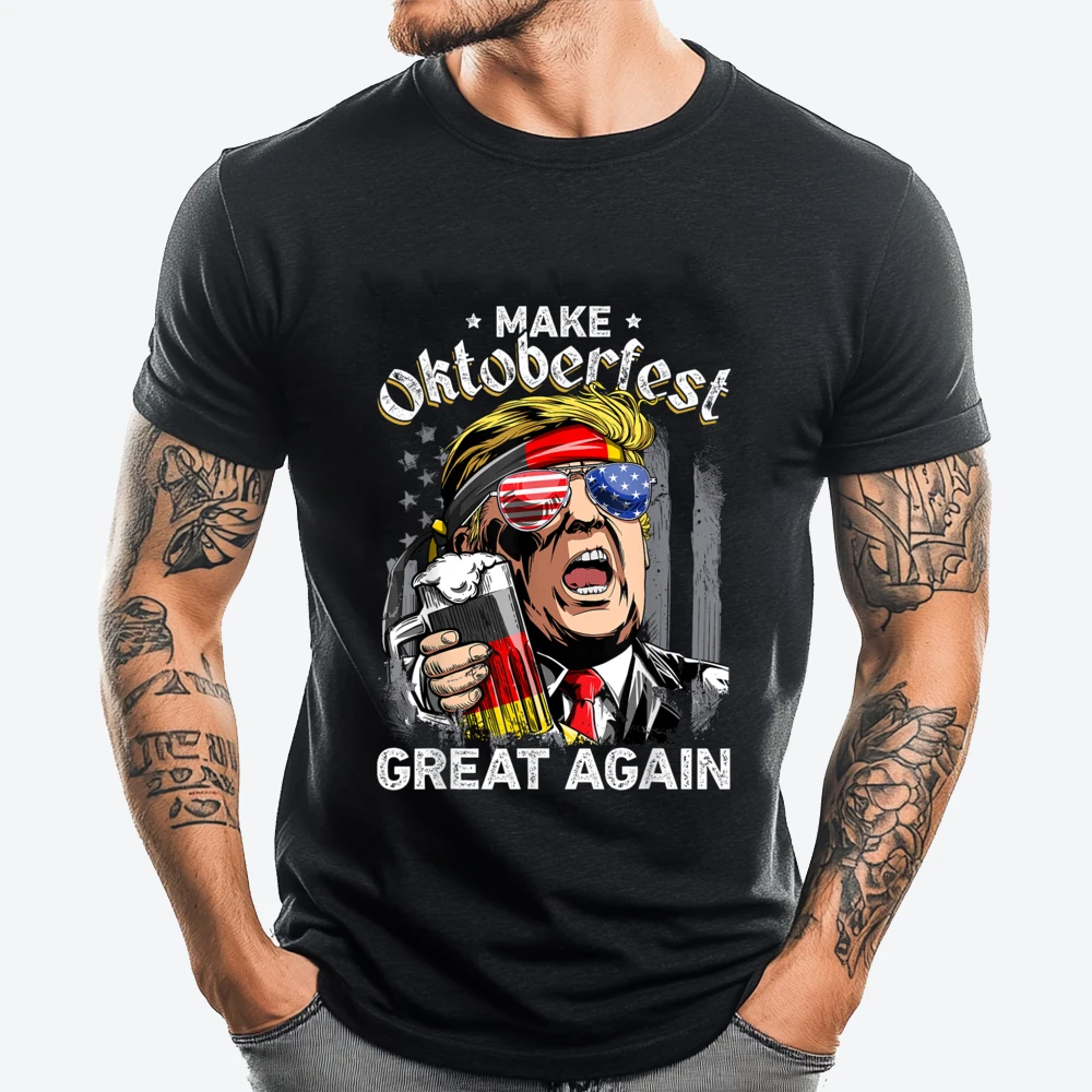 Make Oktoberfest Great Again Funny Trump Prost Beer Mug Men Mens Clothing 2025 Men Long Sleeve Tee