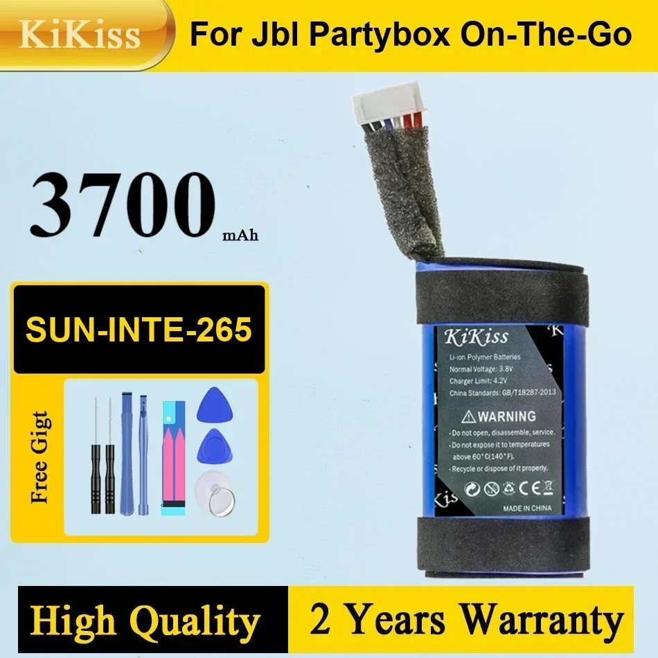 

Аккумулятор SUN-INTE-265 ёмкостью 2475 мАч для беспроводной Bluetooth-колонки JBL PartyBox on The Go, высококачественные батареи + номер отслеживания