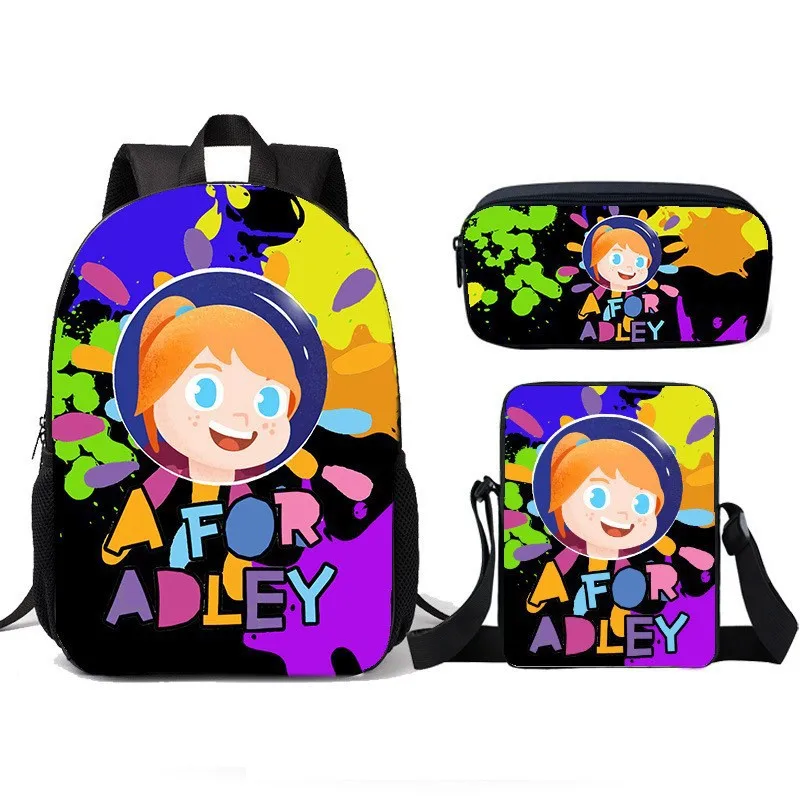 Trendy Popular Funny astronaut 3D Print 3pcs/Set pupil School Bags Laptop Daypack Backpack Inclined shoulder bag Pencil Case