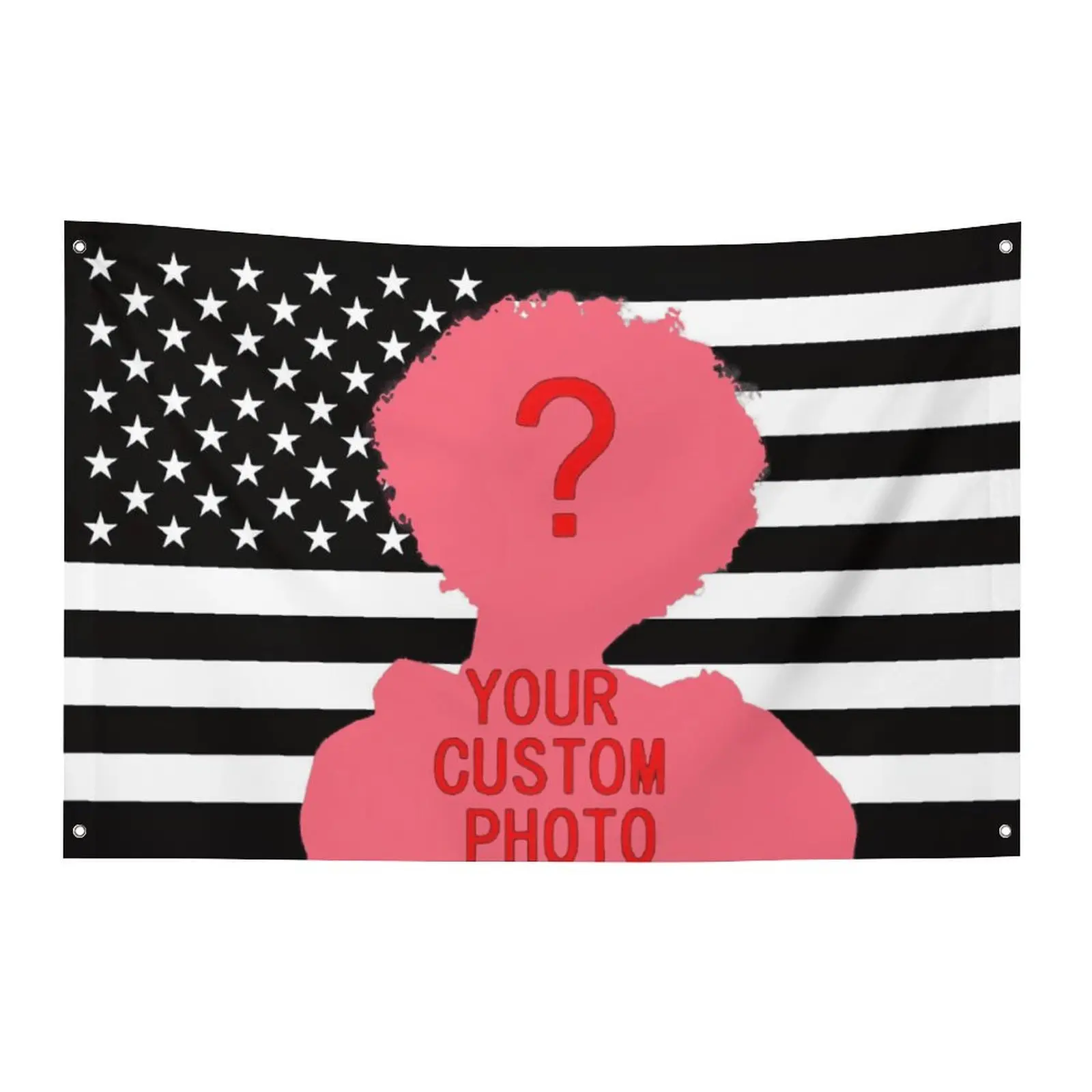 3X5 pies 90x150cm bandera americana negra tapiz de fotografía personalizado banderas de EE. UU. barbería decoración al aire libre dormitorios