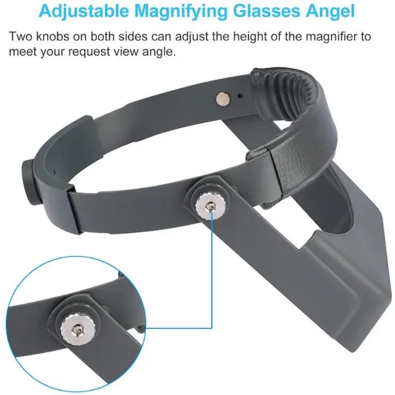 Imagem -03 - Tungfull-headband Magnifier Óculos de Ampliação Mãos Livres Viseira de Lupa para Eletrônicos Reparo do Relógio Jóias