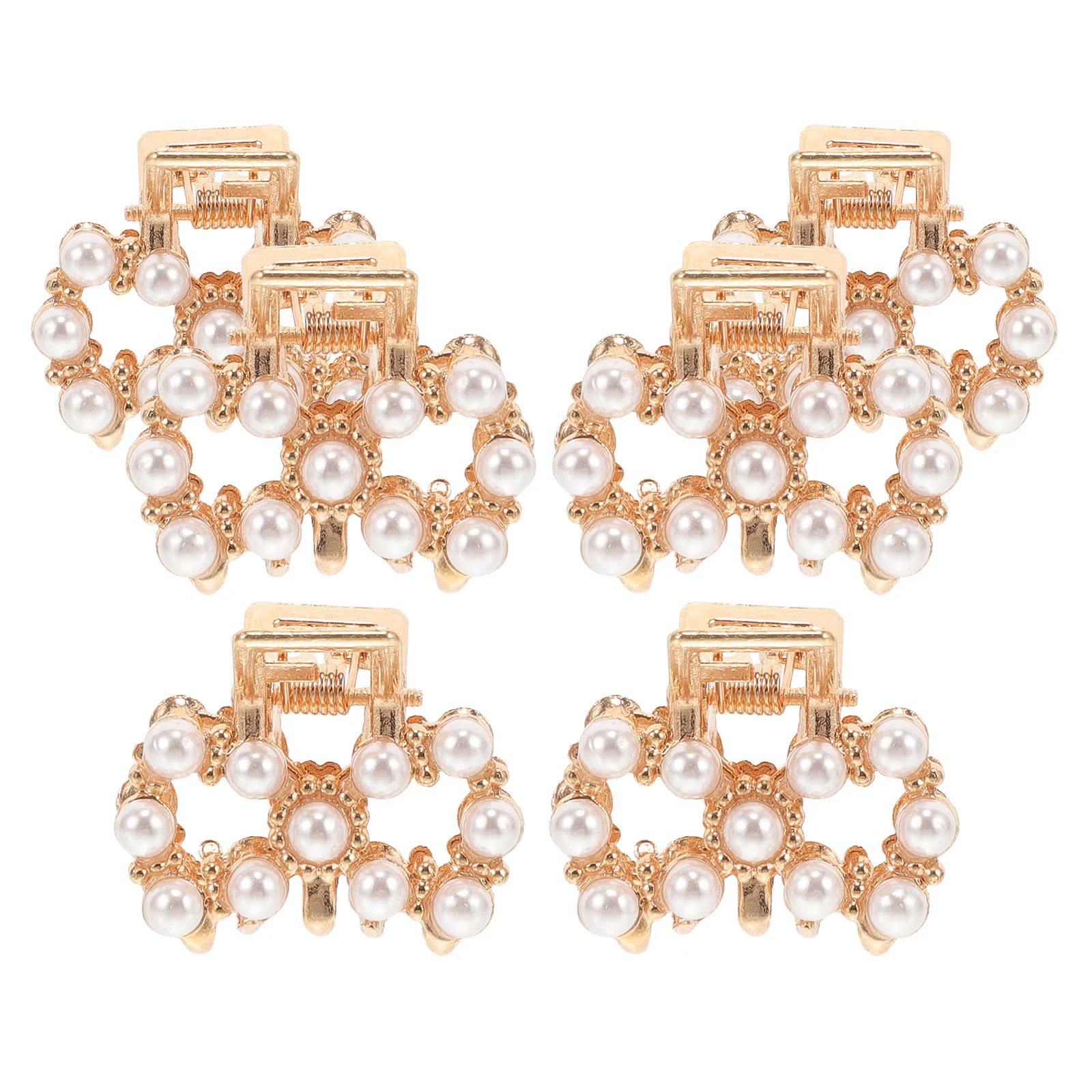 

6Pcs Pearl Mini Hair Clips Small Claw Clips Strong Hold Hair Accessories for Women Girls Weddings Parties Everyday
