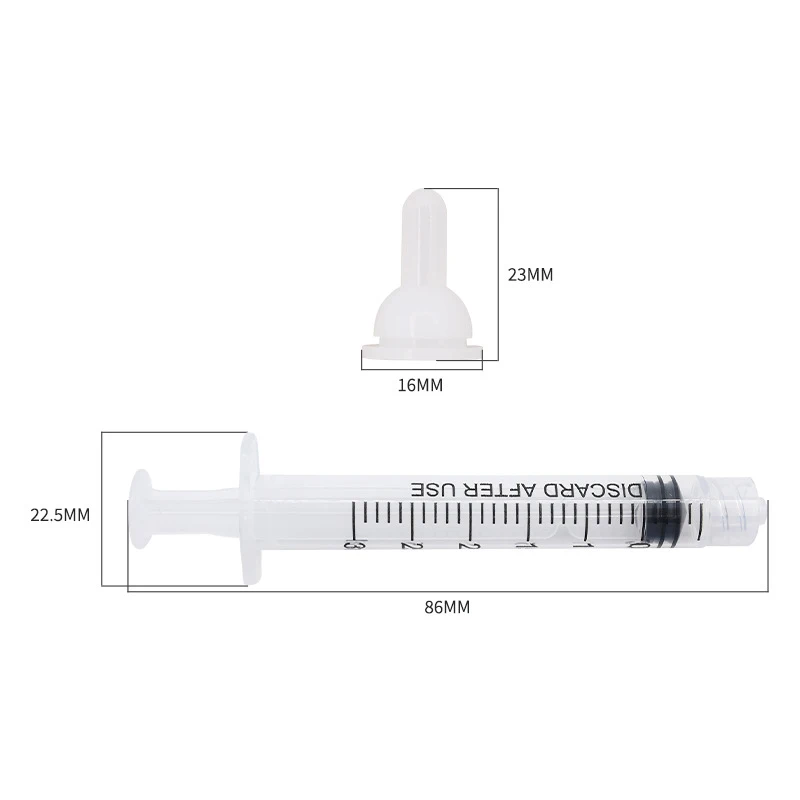 3ml Manual Feeding Plastic Syringe Newborn Pet Feeding Nipple Dog Cat Feeding Pacifier Hamster Bird Puppies Medicine Feeder