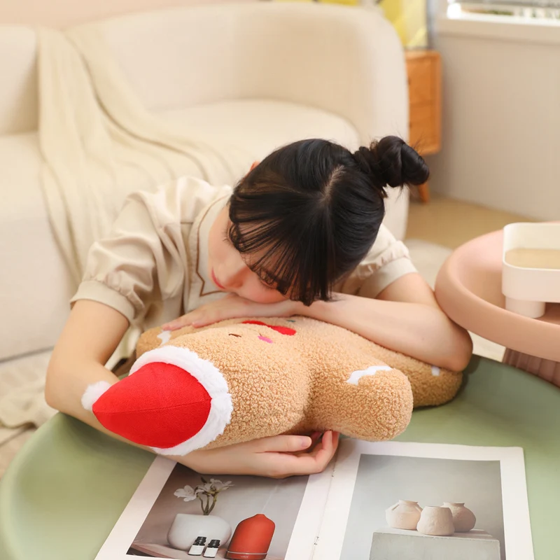 Santa Claus Snowman Tree Gingerbread man Elk Deer Cartoon Plush Pillow Plush Dolls Christmas Birthday Gifts For Girls Boys Decor