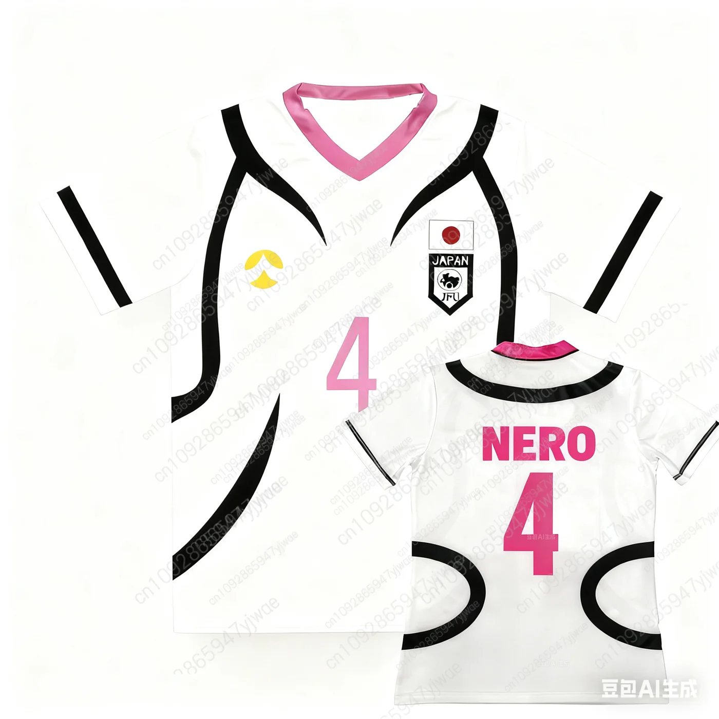 일본 애니메이션 블루 락 남성 및 여성 축구 유니폼 티 아이쿠 하야테&이토시 사에 롤플레잉 티셔츠 브이넥 스포츠웨어 탑